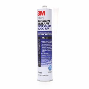 3M 7010295346 - 3M Marine Adhesive Sealant 4000 UV, Black, 5 Gallon Drum (Pail)