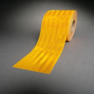 3M 7010344076 - 3M Diamond Grade™ Rail Car Markings 983-71, Yellow, FRA, SCPM-3 Premask, 4 in x 50 yd, kiss-cut every 18 in