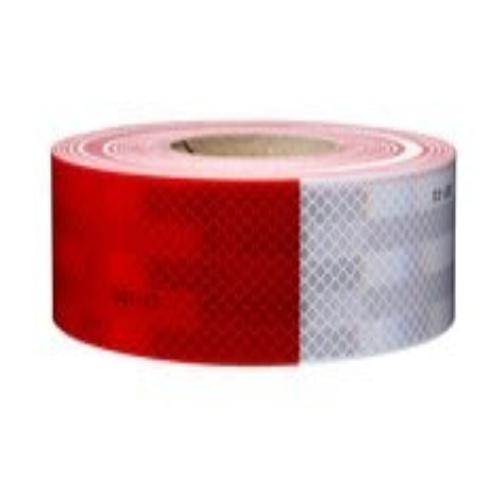3M 7010345189 - 3M Diamond Grade™ Conspicuity Markings 983-32 Red/White, 2 in x 50 yd, kiss-cut every 36 in