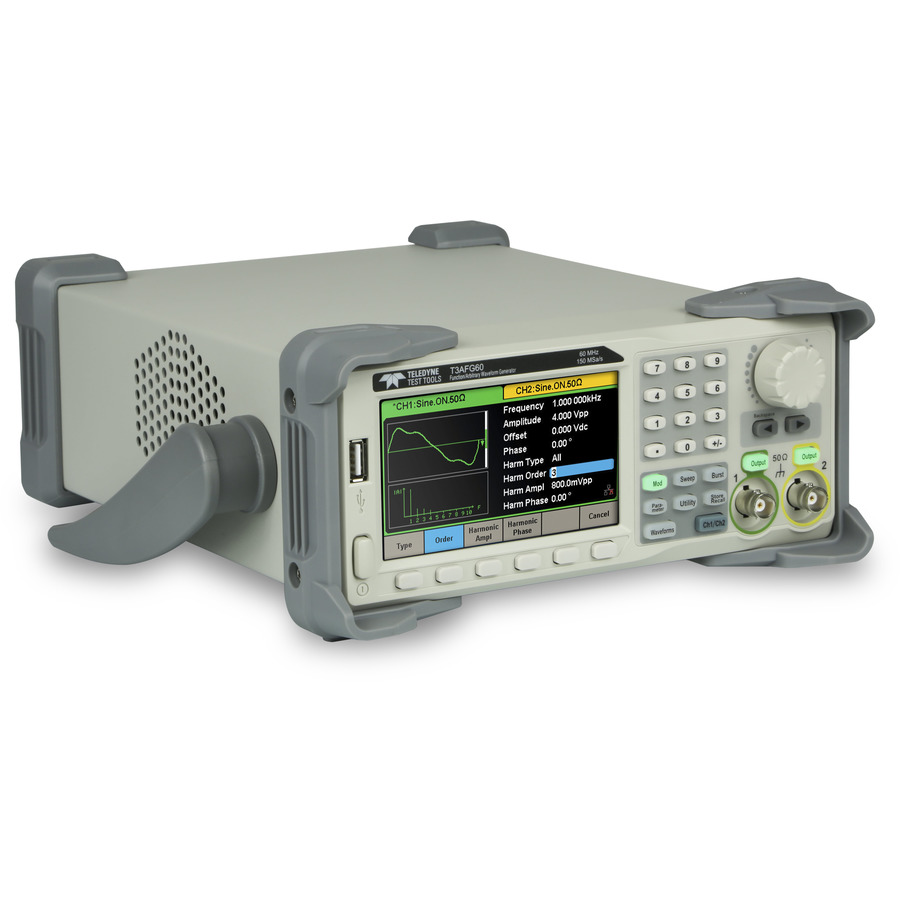 Teledyne LeCroy T3AFG60: 60 MHz, 150 MS/s, 16 kpts, 2 CH Arbitrary Function Generator