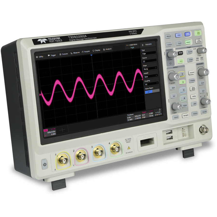 Teledyne LeCroy T3DSO2204A: 4-Channel Digital Oscilloscope with 200 MHz Bandwidth, 2 GS/s Sample Rate, and 200 Mpts Memory