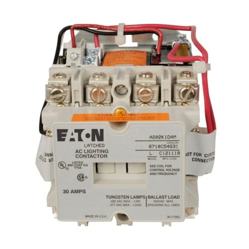 Eaton A202K6BZM 400A Magnetically Held Lighting Contactor, 277V