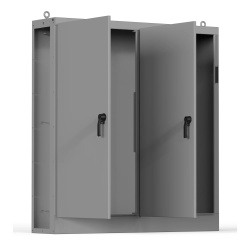 nVent Hoffman AU90X7818LUCLP Universal Free-Stand Left Side Open, 90.13x78.5x18.11, Gray, Steel, Univ CO