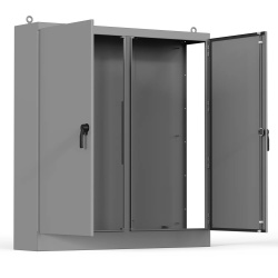 nVent Hoffman AU90X7824RLP Universal Free-Stand Right Side Open, 90.13x77.99x24.13, Gray, Steel