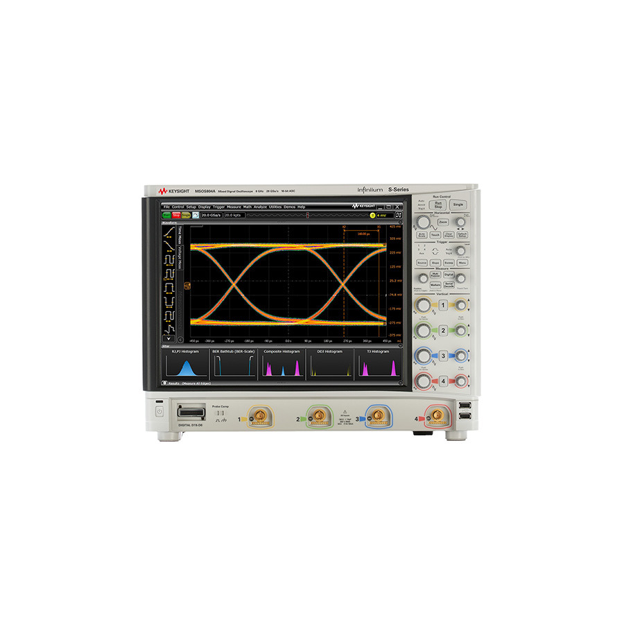 Keysight DSOS104A: 4-Channel, 1 GHz, 100 Mpts, 20 GS/s, 10-bit Digital Oscilloscope