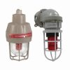 Killark NVSZMFG01ABG - NV2 Series, Gray Non-Metallic Medium Flashing Xenon Lt Fixt (Lamp Incl), 3/4" Wall Mount w/ Amber Strobelight & Guard, 120VAC, 50/60Hz