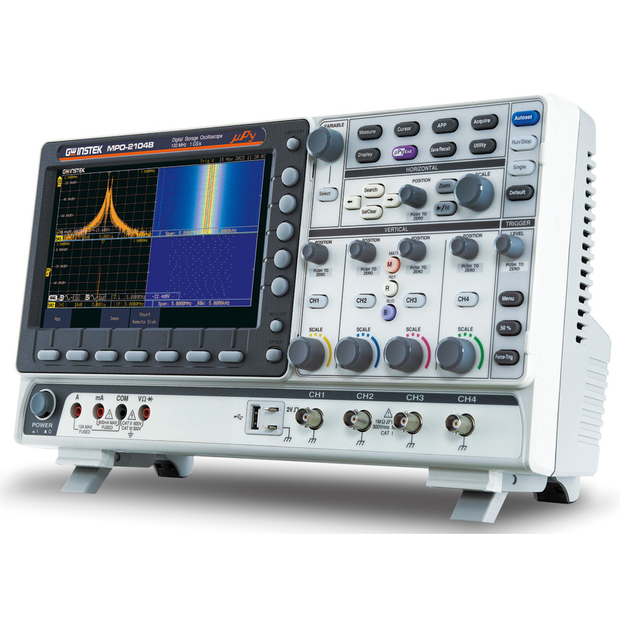 Instek MPO-2104B: 4-Channel, 100MHz DSO with SA, AWG, DMM, and Power Supply