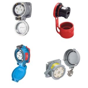 Meltric 49-44082-6K04 Pf400 Receptacle Metal Gray Size .C Ip 66/67 2P+G 400A 480 Vac +4 Aux
