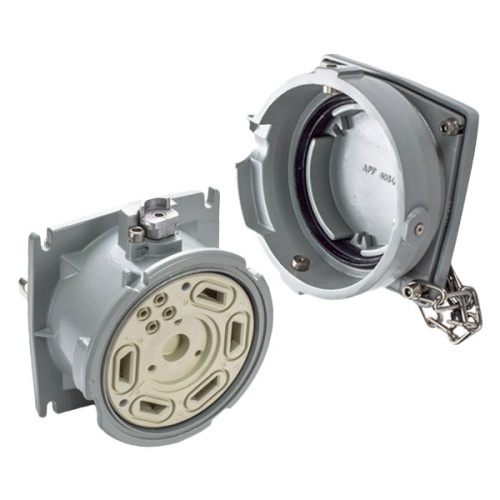 Meltric 49-64147 High Ampacity PF600 Receptacle 347/600 VAC 600A Gray Metal