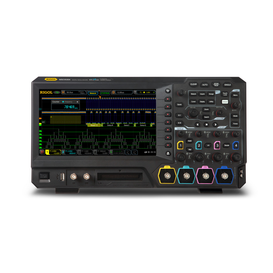 RIGOL MSO5354: 4/16-Channel Mixed Signal Oscilloscope with 350 MHz Bandwidth, 8 GS/s Sample Rate, and 100 Mpts Memory