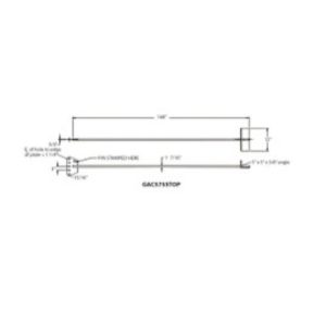 Rohn GAC5755TOP Anchor Rod, 5755 1.44" Dia X 14'