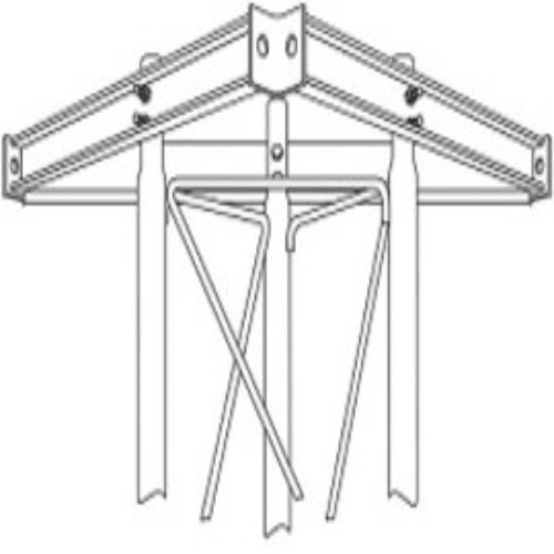 Rohn TA658 65G Channel Torque Arm, 8"