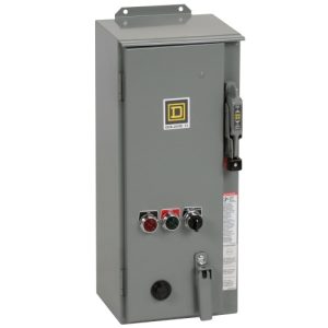 Schneider 8539SCASP3 Size 1 Combo Motor Starter, 27A, 120V, NEMA 12