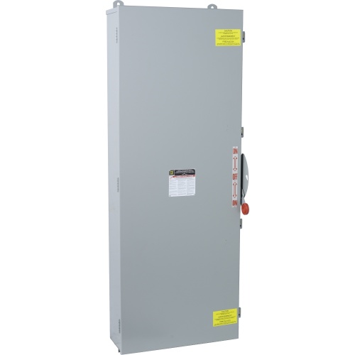 Schneider Electric DTU366AWK Safety switch, double throw, non fusible, 600A, 600 VAC/VDC, 3 poles, 350 hp, NEMA 12, no knock outs