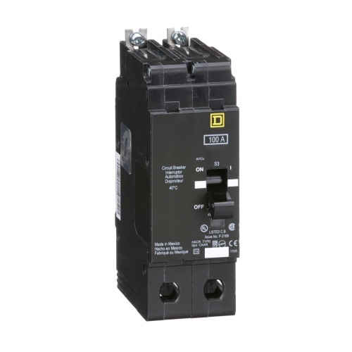 Schneider Electric EJB24100 E-Frame Brkr 100A, 2P, 480Y/277V, 65/100kA, Bolt-on Mnt