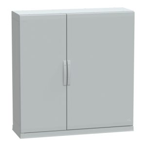 Schneider Electric NSYPLAZ12124G Thalassa PLA Floor-standing Fiberglass Reinforced Polyester Enclosure - IP54, 49.21" x 49.21" x 16.54" (HxWxD)
