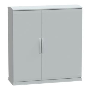 Schneider Electric NSYPLAZT12124G Thalassa PLA Floor-standing Fiberglass Reinforced Polyester Enclosure - IP44, 49.21" x 49.21" x 16.54" (HxWxD)