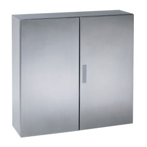 Schneider Electric NSYS3X101030 Spacial S3X Wall Mounted 304 Stainless Steel Enclosure - IP55, 39.37" x 39.37" x 11.81" (HxWxD)