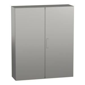 Schneider Electric NSYS3X121030 Spacial S3X Wall Mounted 304 Stainless Steel Enclosure - IP55, 47.24" x 39.37" x 11.81" (HxWxD)