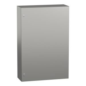 Schneider Electric NSYS3X12830H Spacial S3X Wall Mounted 316L Stainless Steel Enclosure - IP66, 47.24" x 31.5" x 11.81" (HxWxD)
