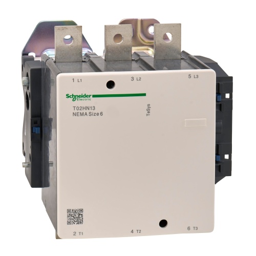 Schneider T02HN13 TeSys N NEMA Size 6 Non-Reversing Contactor, 3P