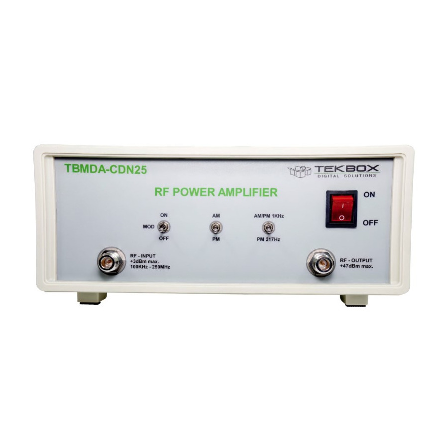 TekBox TBMDA-CDN25: 25W Modulated Wideband Power Amplifier for 100 kHz - 250 MHz