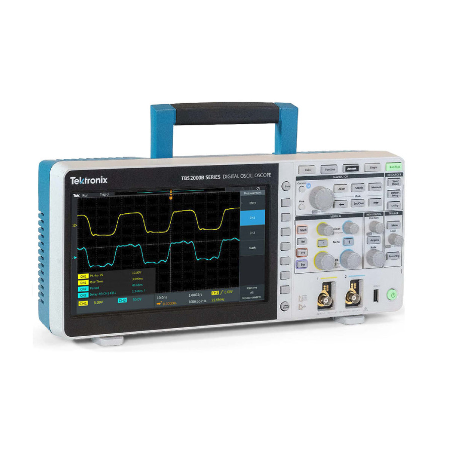 Tektronix TBS2104B: 4-Channel Digital Oscilloscope with 100 MHz Bandwidth, 1 GS/s Sample Rate, and 5 Mpts Memory