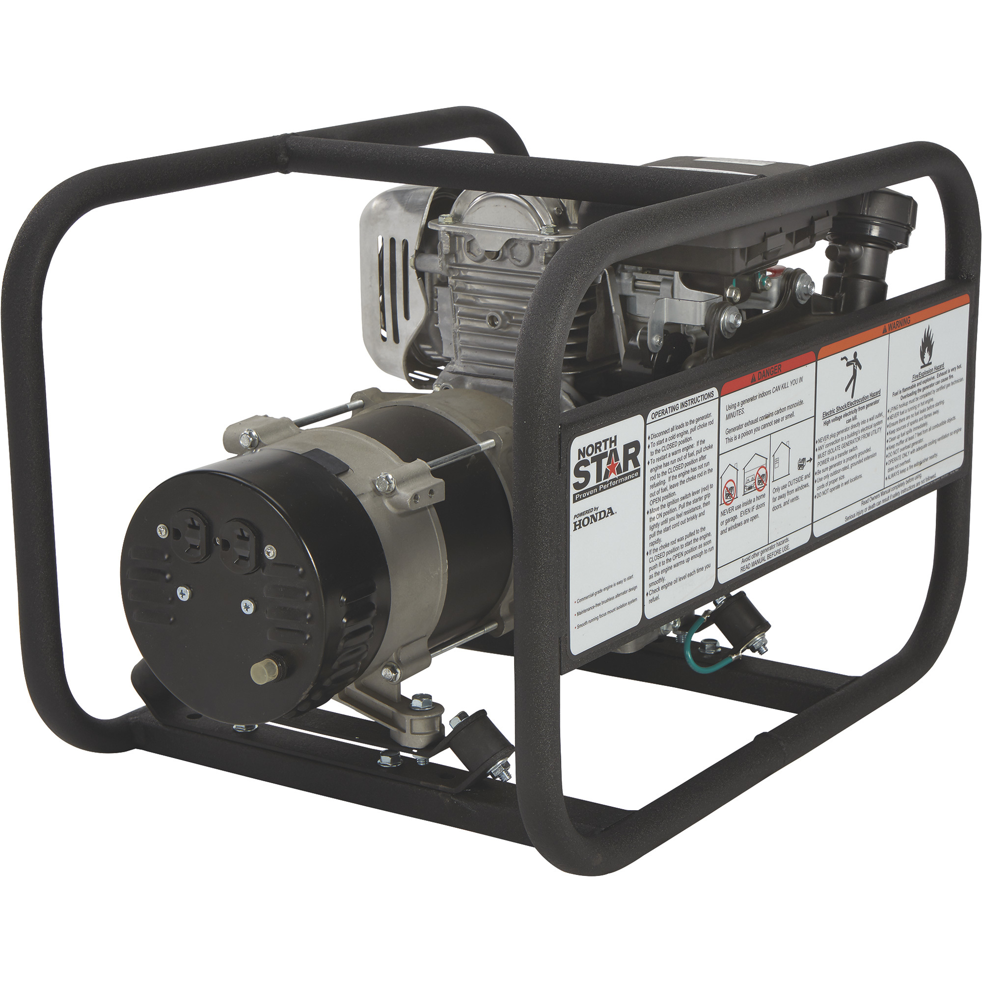 NorthStar Portable Generator with Honda GC160 Engine — 2700 Surge Watts, 2400 Rated Watts