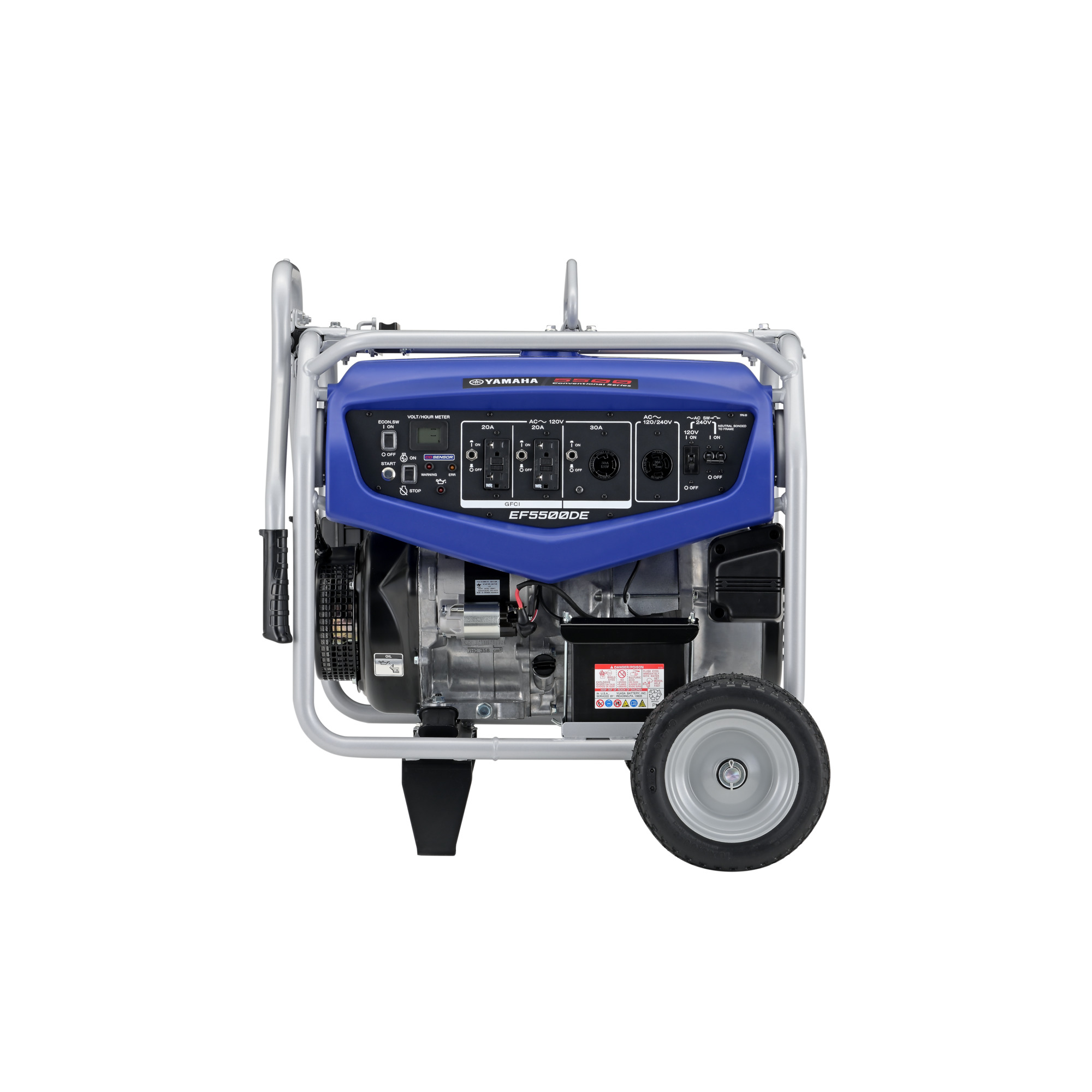 Yamaha, Portable Generator, Surge Watts 5500, Rated Watts 4500, Voltage 120/240, Model# EF55DEZ1