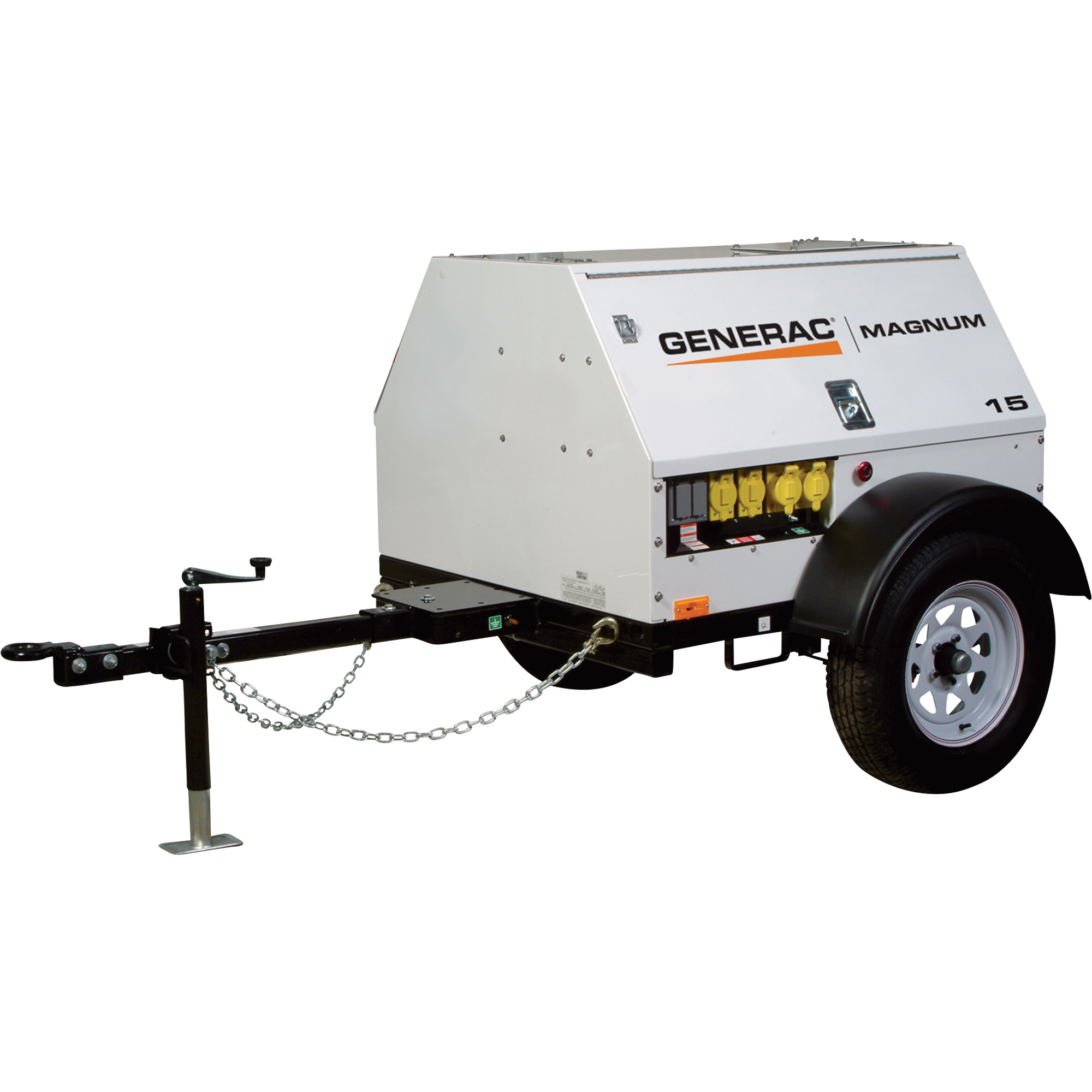 Generac Towable Mobile Diesel Generator — 14kW/13kW, Single Phase, Electric Start, Model# 6783