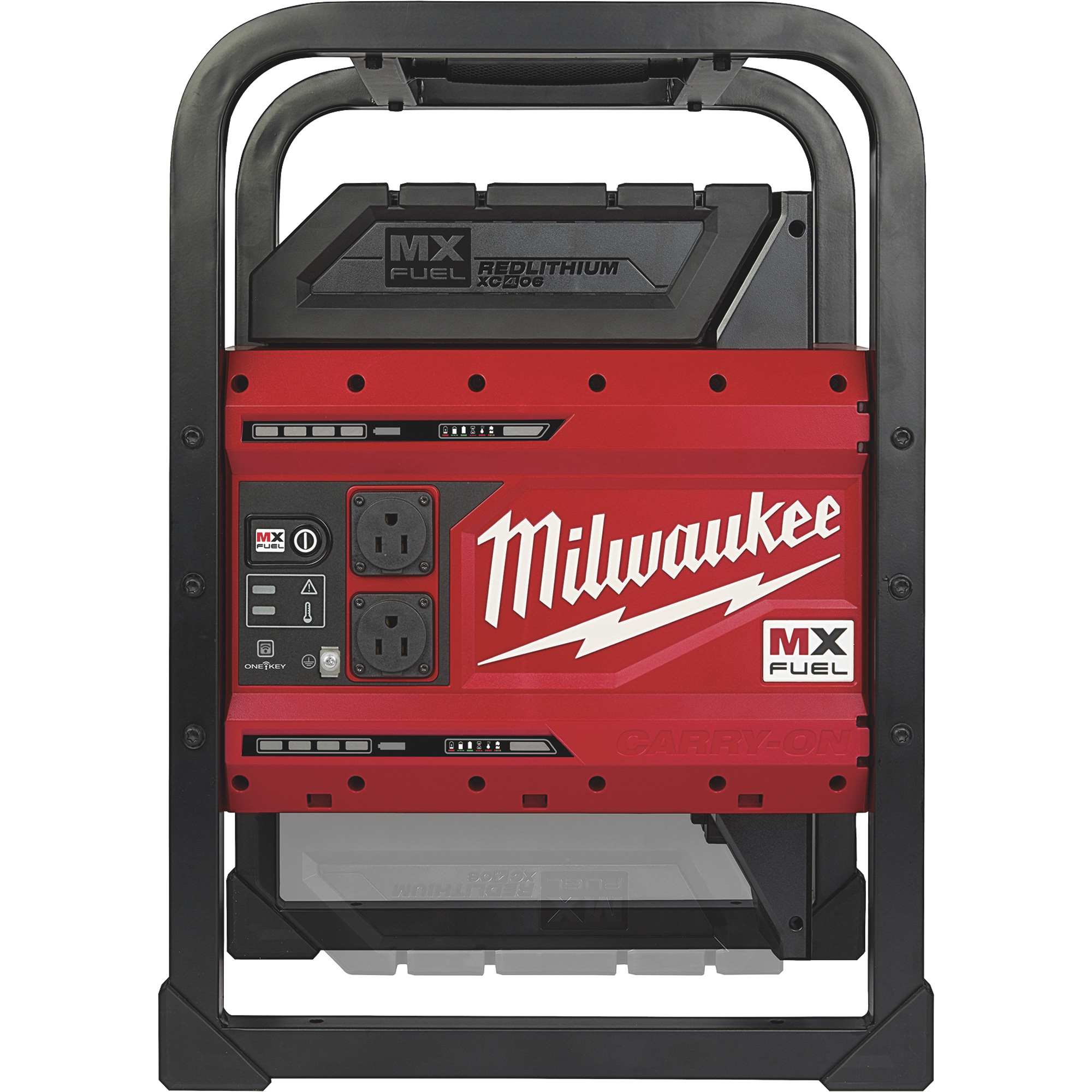 Milwaukee MX FUEL Carry-On Power Supply Kit — 3600 Peak Watts, Pure Sine Wave, 2 Batteries Model# MXF002-2XC