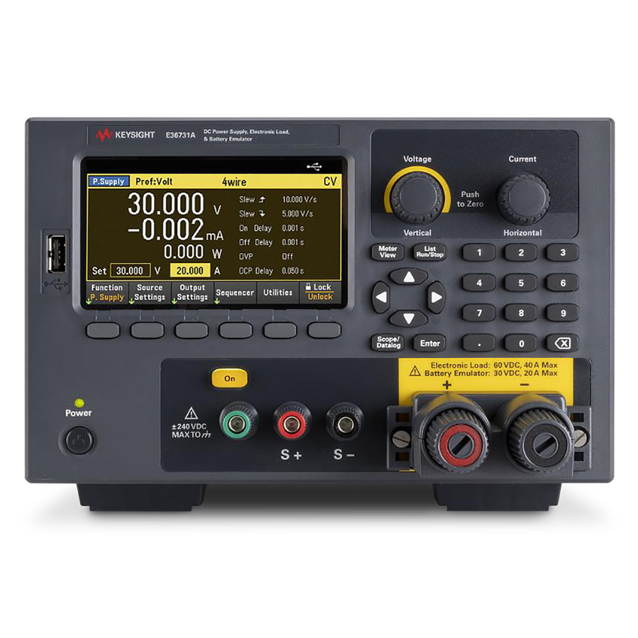 Keysight E36731A Battery Emulator, 2 Quadrant, 200W, 30V, 20A, 14 Bit, LAN, USB, E367xxA Series