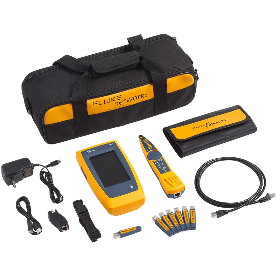 Fluke Networks LinkIQ Cable Network Test Kit: 10G, IDs 1-7, Adapters, Probe